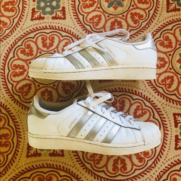 adidas superstar silver gold